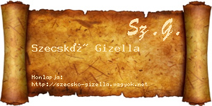 Szecskó Gizella névjegykártya