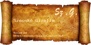 Szecskó Gizella névjegykártya