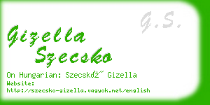 gizella szecsko business card